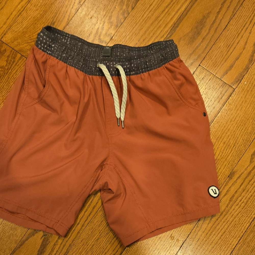 Vuori Gray and Orange Athletic Shorts